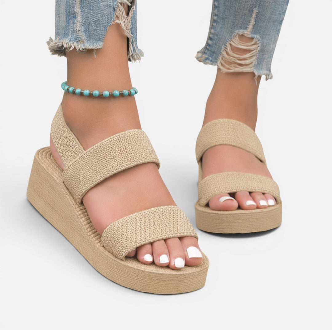 Platform Sandals Womens Double Strap Chunky Sole Lightweight - image 1