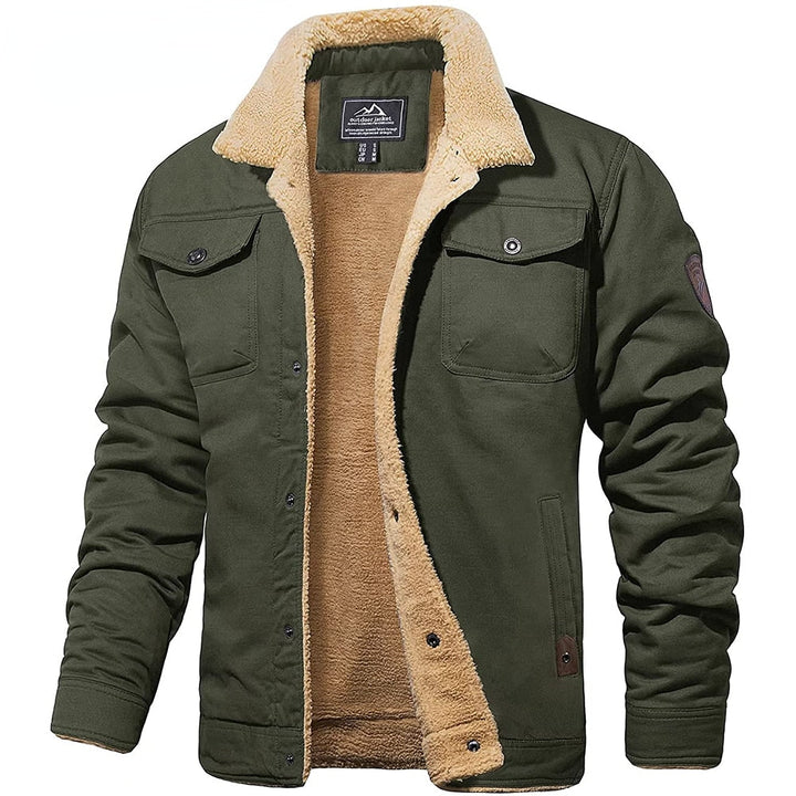 Sherpa Lined Jacket Mens Trucker Style Snap Button Front Flap Chest Pockets Regular Fit - image 6