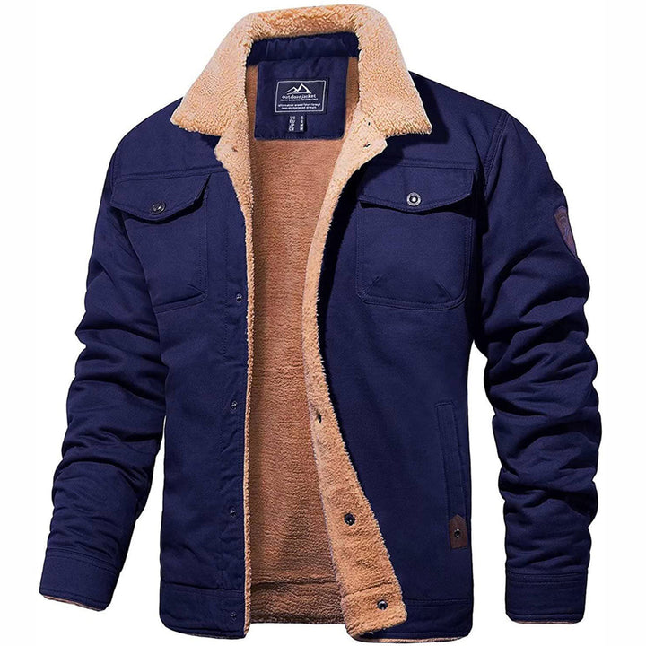 Sherpa Lined Jacket Mens Trucker Style Snap Button Front Flap Chest Pockets Regular Fit - image 3