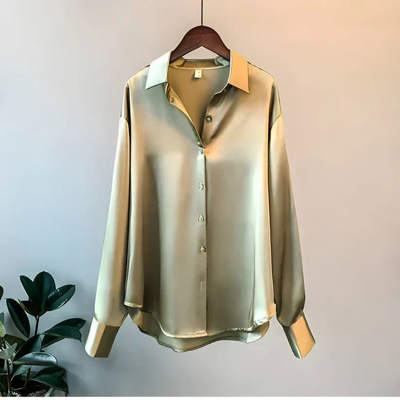 Shirt Womens Silk Smooth Finish Relaxed Fit