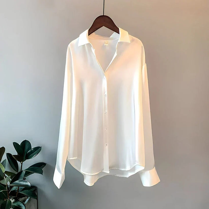 Shirt Womens Silk Smooth Finish Relaxed Fit