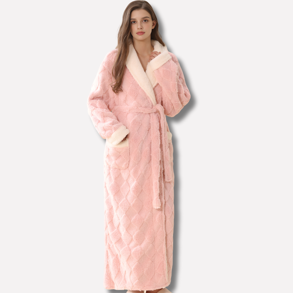 Women's Thick Hooded Flannel Fleece Bathrobe — image 1