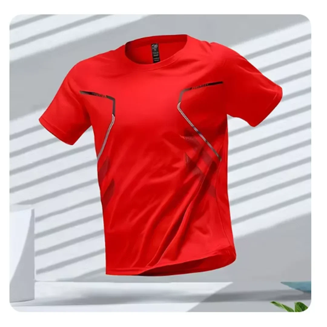 Gym T Shirt Mens Performance Quick Dry Training Short Sleeve Crew Neck Athletic Fit Moisture Wicking - image 1