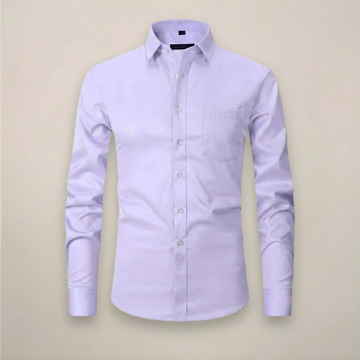 Formal Shirt Mens Long Sleeve Slim Fit Point Collar Button Front Easy Care Office - image 16