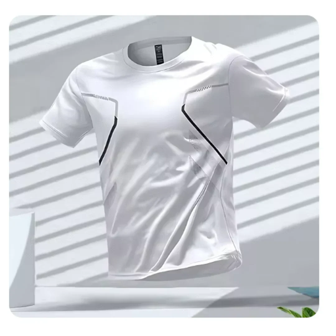 Gym T Shirt Mens Performance Quick Dry Training Short Sleeve Crew Neck Athletic Fit Moisture Wicking - image 4