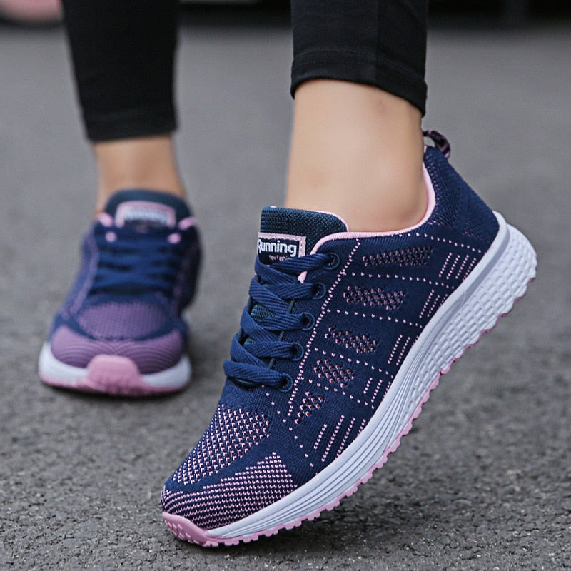 Walking Shoes Womens Arch Support Cushioned Sole Lace Up