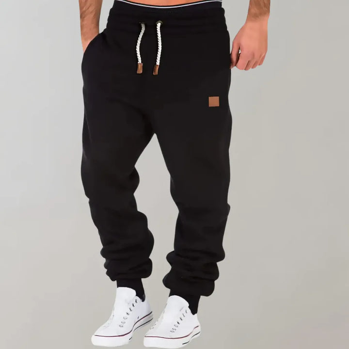 Joggers Mens Cotton Blend Cuffed Tapered Leg Drawstring Waist Relaxed Fit - image 5