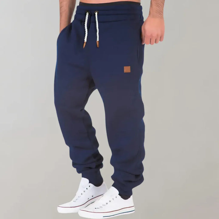 Joggers Mens Cotton Blend Cuffed Tapered Leg Drawstring Waist Relaxed Fit - image 1