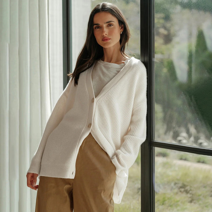 Cardigan Womens Cashmere Oversized Soft Knit