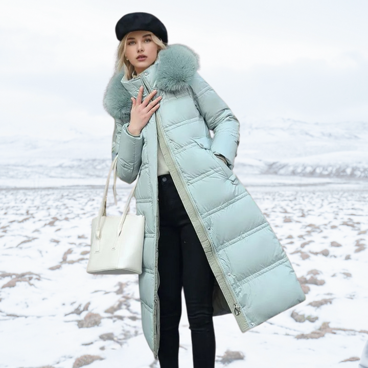 Parka Womens Faux Fur Trim Hood Padded Loose Fit Winter