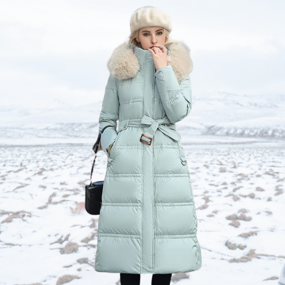 Parka Womens Faux Fur Trim Hood Padded Loose Fit Winter