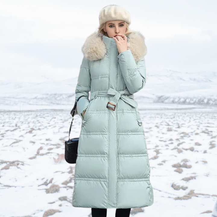 Parka Womens Faux Fur Trim Hood Padded Loose Fit Winter
