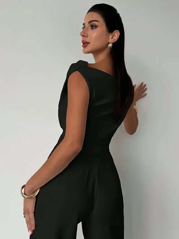 Top Womens Draped Shoulder Soft Silhouette