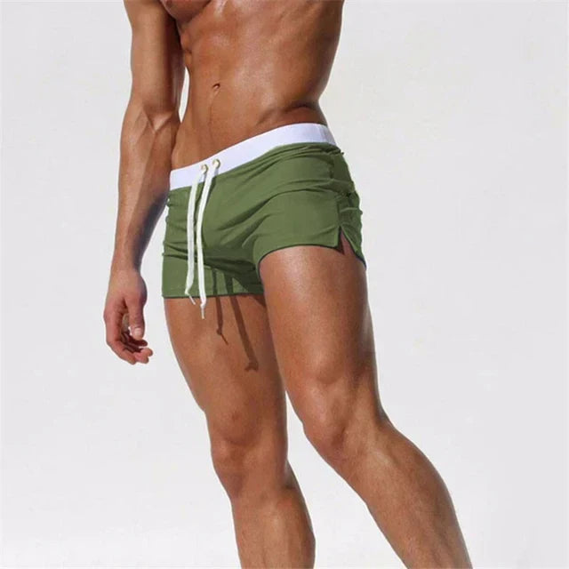 Swim Shorts Mens Short Length Drawstring Waist Side Split Zip Back Pocket Quick Dry Holiday - image 5