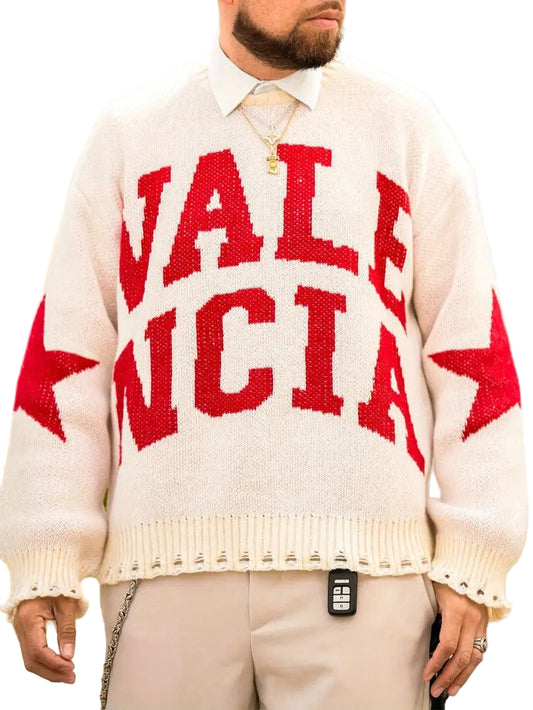 Men's Crewneck Sweater with Lettering