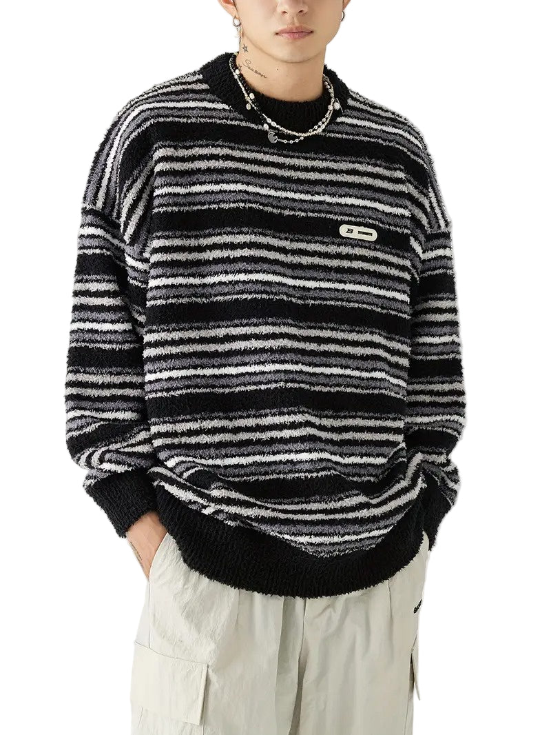 Men's Striped Crewneck Sweater