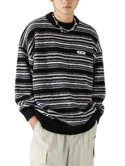 Men's Striped Crewneck Sweater