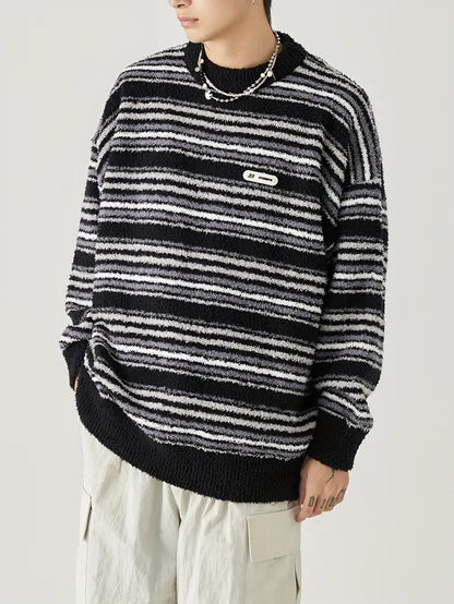 Men's Striped Crewneck Sweater