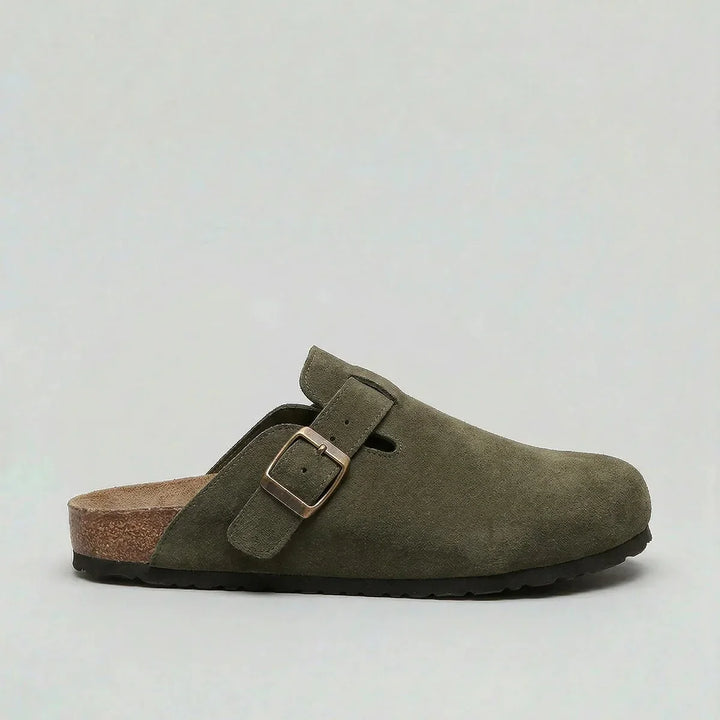 Unisex Suede Clogs with Adjustable Buckle Strap — image 2