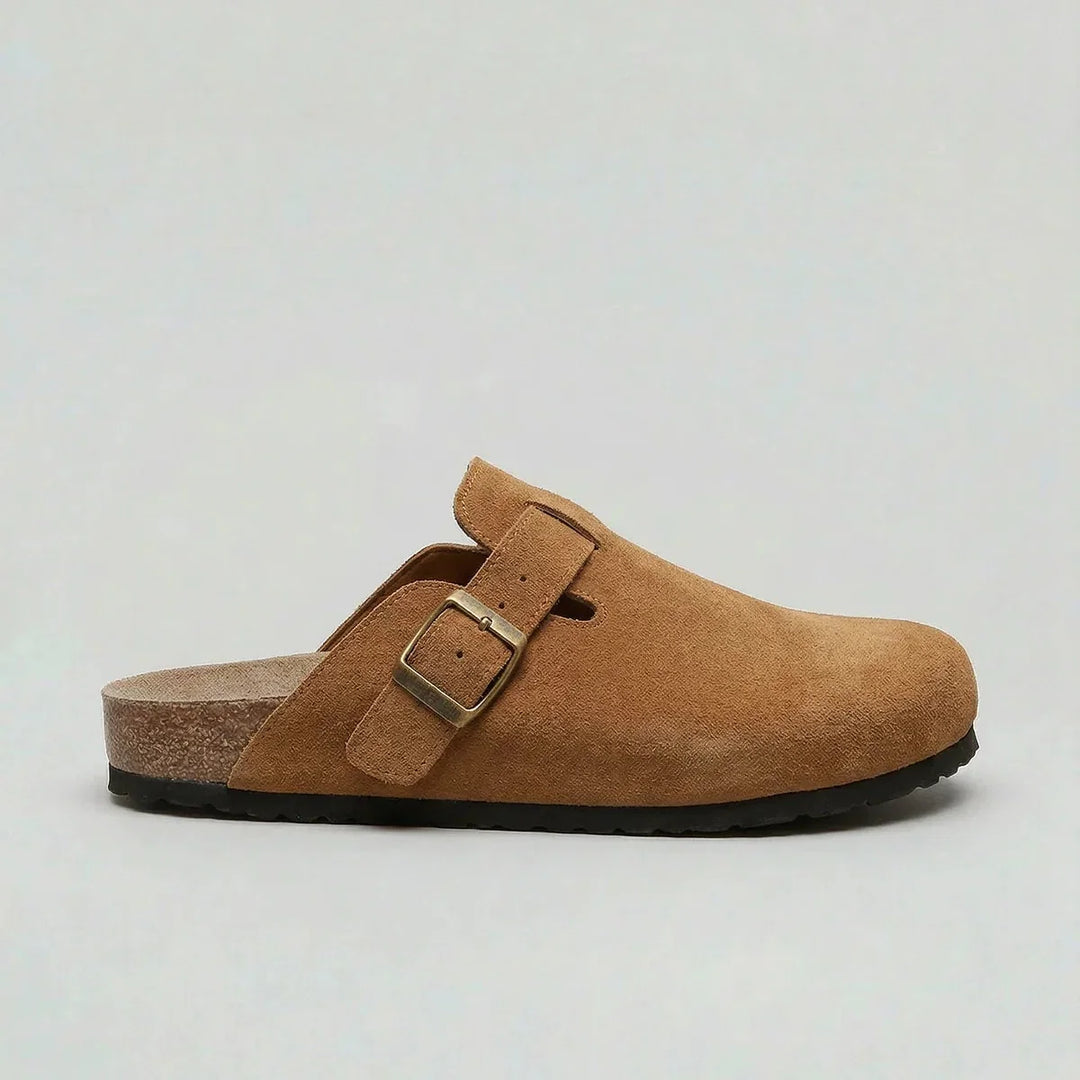 Unisex Suede Clogs with Adjustable Buckle Strap — image 3
