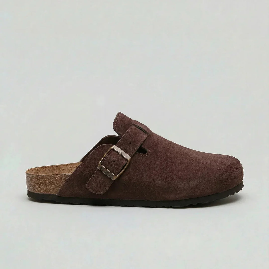 Unisex Suede Clogs with Adjustable Buckle Strap — image 4