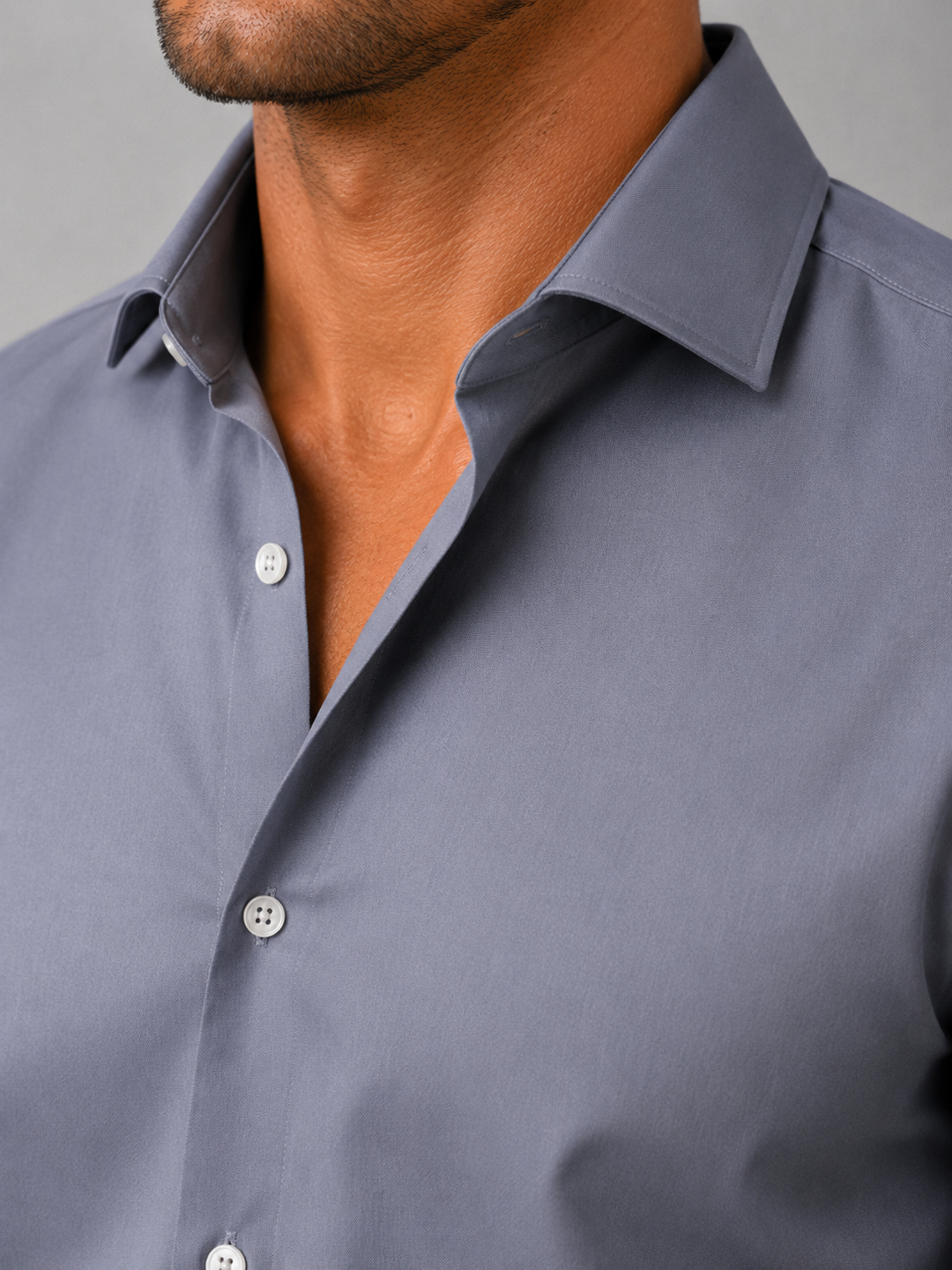 Formal Shirt Mens Slim Fit Stretch Long Sleeve Button Up Business Office - image 3