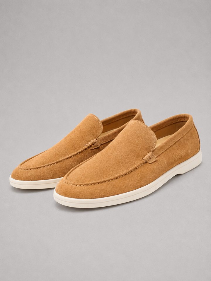 Suede-Look Loafers Mens Slip On Moccasin Stitch Smart Casual Lightweight Rubber Sole - image 10