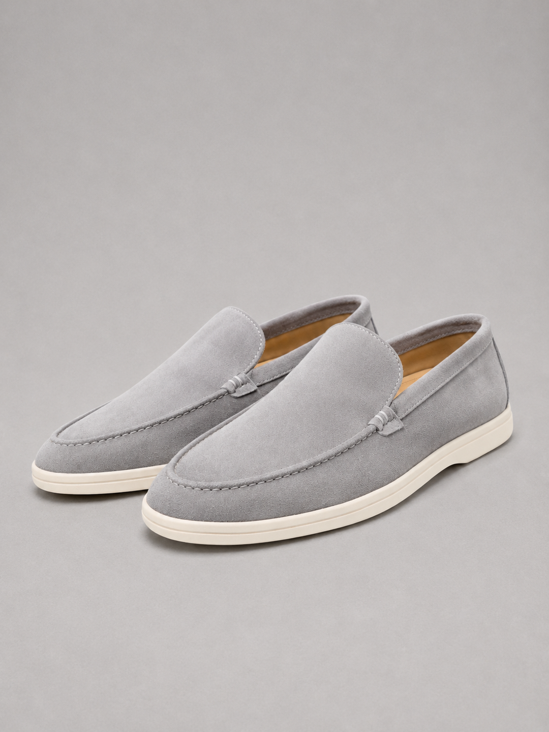 Suede-Look Loafers Mens Slip On Moccasin Stitch Smart Casual Lightweight Rubber Sole - image 6
