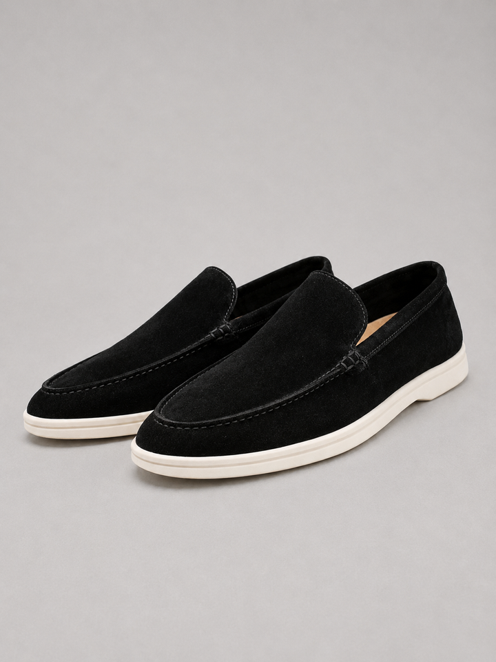Suede-Look Loafers Mens Slip On Moccasin Stitch Smart Casual Lightweight Rubber Sole - image 7