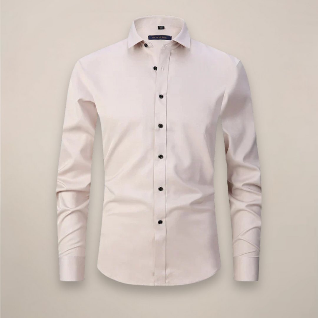Formal Shirt Mens Long Sleeve Slim Fit Point Collar Button Front Easy Care Office - image 24