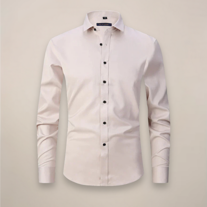 Formal Shirt Mens Long Sleeve Slim Fit Point Collar Button Front Easy Care Office - image 24