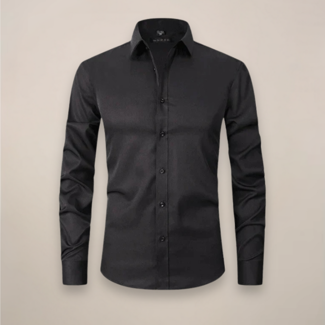Formal Shirt Mens Long Sleeve Slim Fit Point Collar Button Front Easy Care Office - image 4