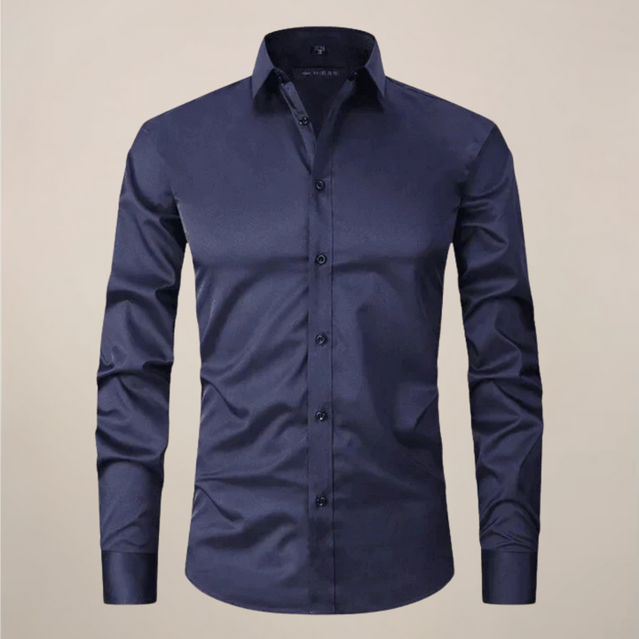 Formal Shirt Mens Long Sleeve Slim Fit Point Collar Button Front Easy Care Office - image 8