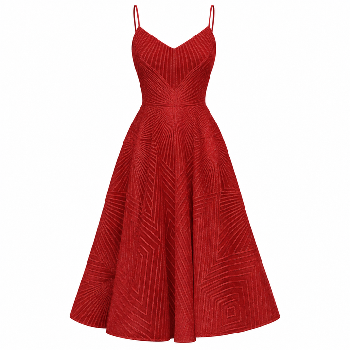 Cocktail Dress Womens Textured Open Back Spaghetti Strap Wedding Guest - image 2
