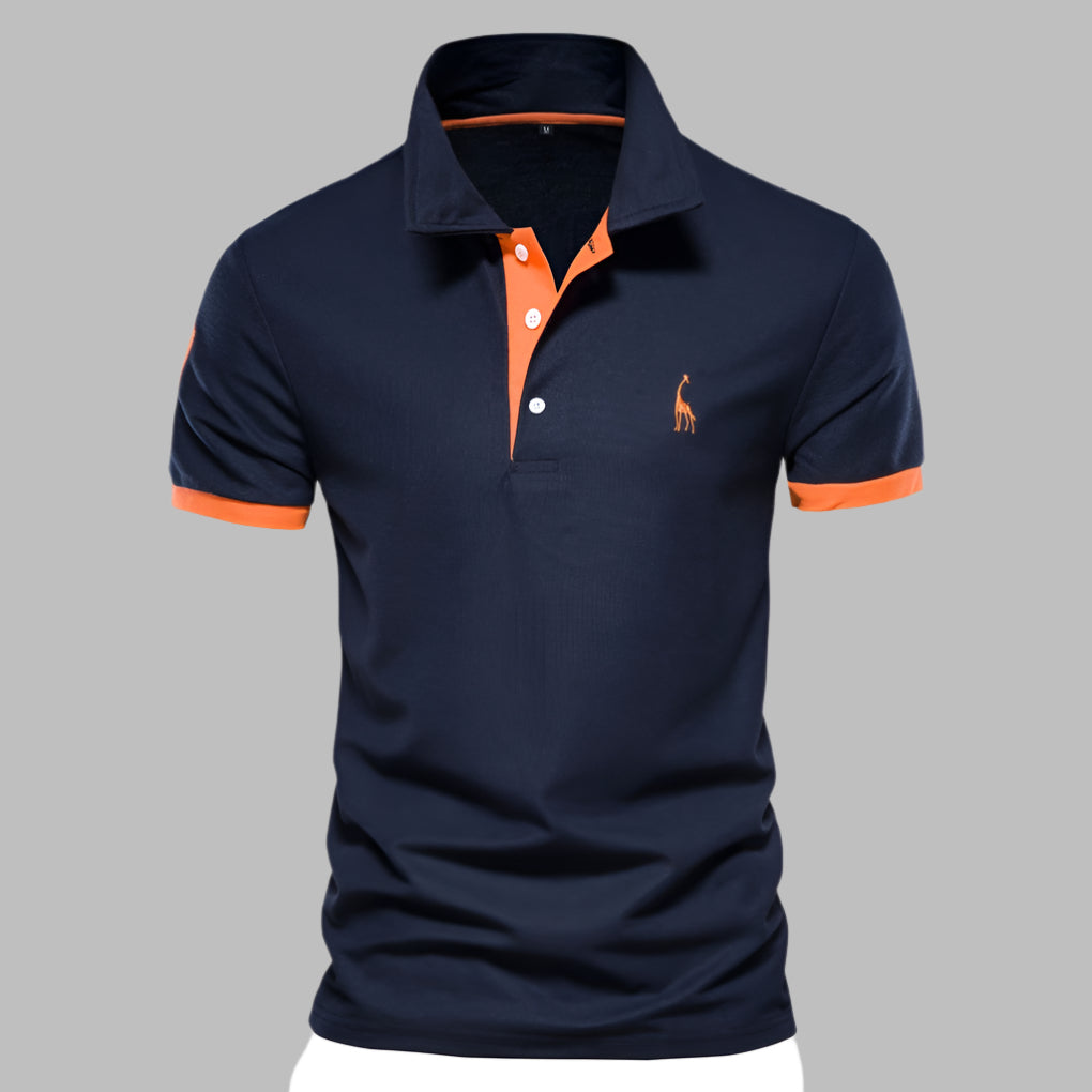 Polo Shirt Mens Short Sleeve Contrast Tipping Two Button Placket Tailored Fit Layering - image 7