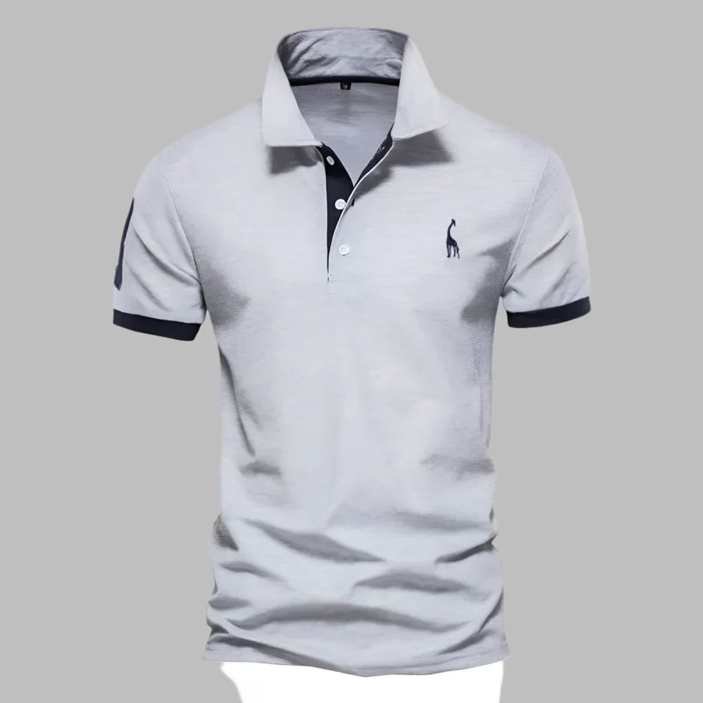 Polo Shirt Mens Short Sleeve Contrast Tipping Two Button Placket Tailored Fit Layering - image 6
