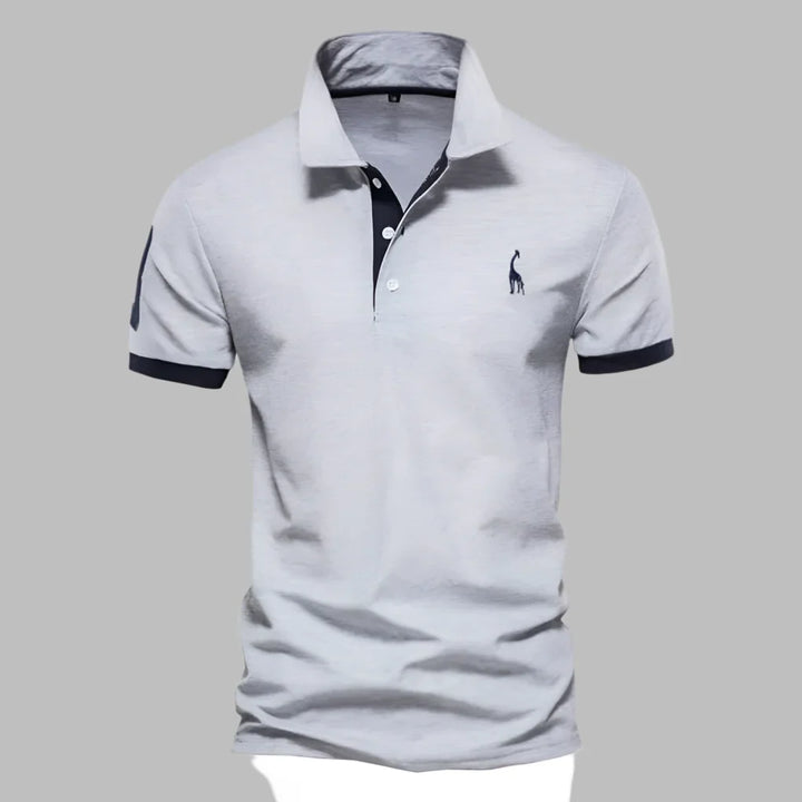 Polo Shirt Mens Short Sleeve Contrast Tipping Two Button Placket Tailored Fit Layering - image 6