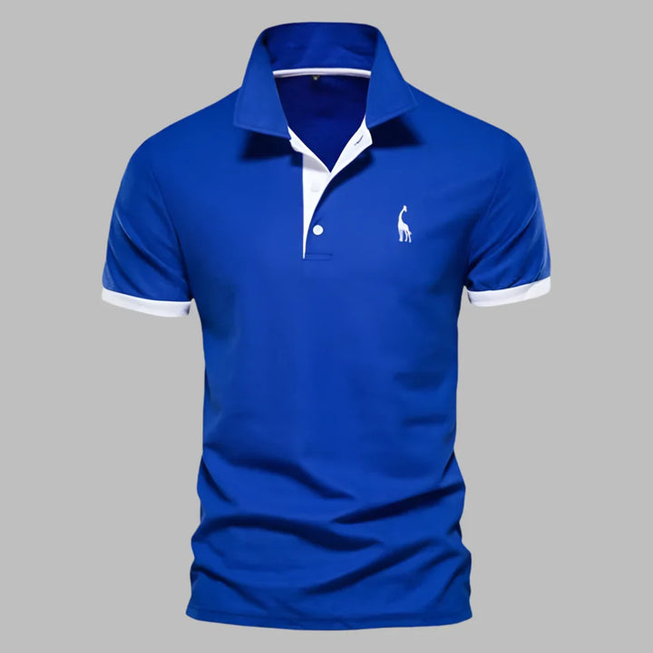 Polo Shirt Mens Short Sleeve Contrast Tipping Two Button Placket Tailored Fit Layering - image 4