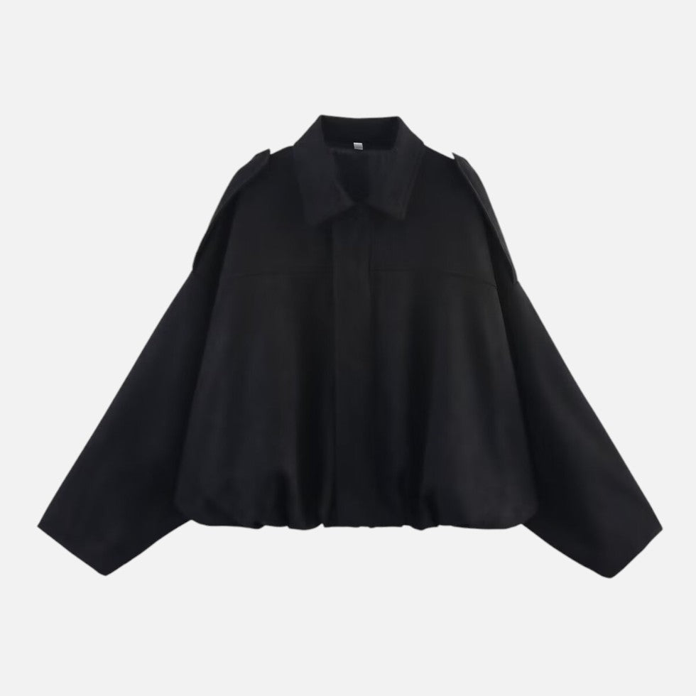 Faux Suede Jacket Womens Cropped Oversized Zip Front Collared - image 6