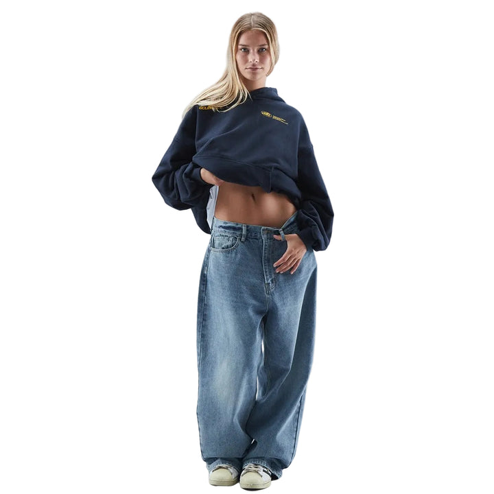 Oversized Pullover Hoodie with Kangaroo Pocket and Drawstring Hood