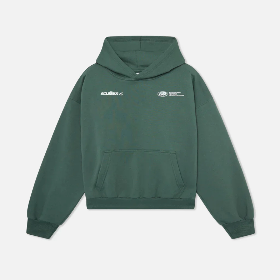Oversized Pullover Hoodie with Kangaroo Pocket and Drawstring Hood