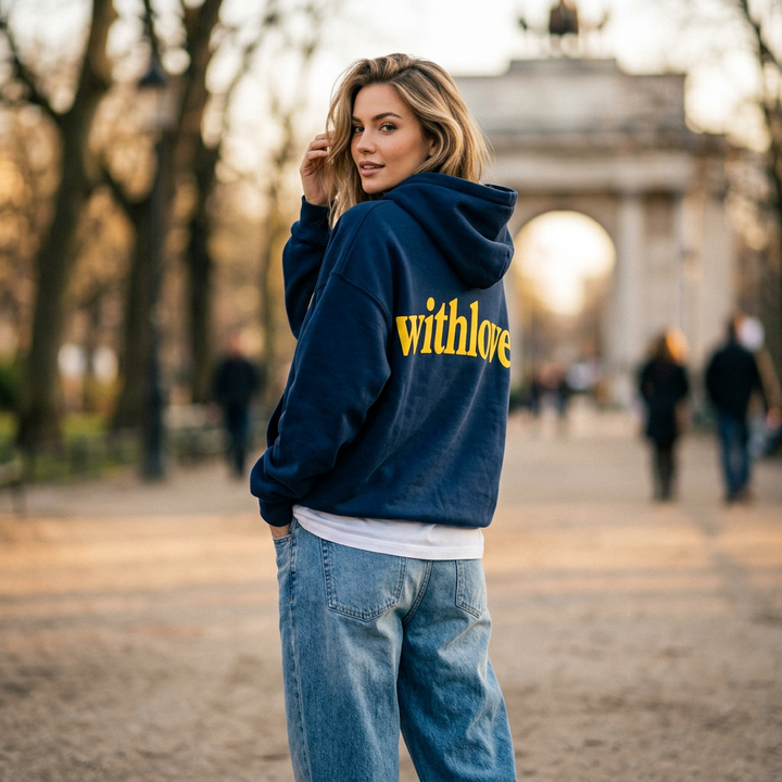 Oversized Pullover Hoodie with Kangaroo Pocket and Drawstring Hood