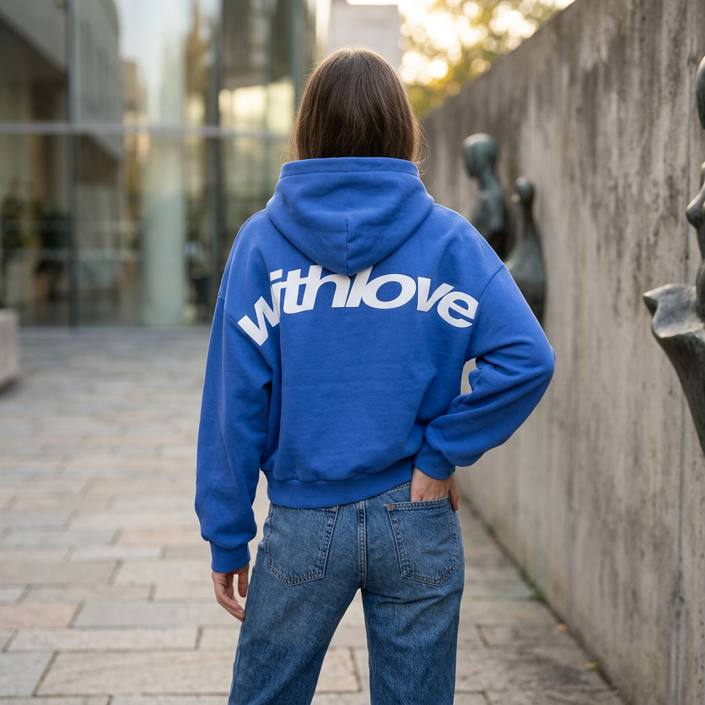 Oversized Pullover Hoodie with Kangaroo Pocket and Drawstring Hood