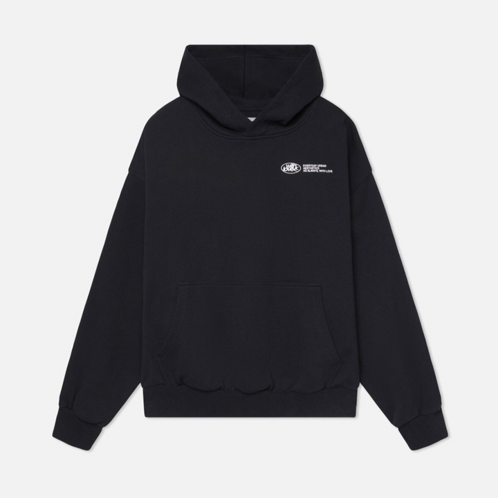 Oversized Pullover Hoodie with Kangaroo Pocket and Drawstring Hood