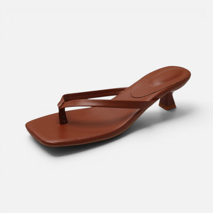 Sandals Womens Thong Strap Low Heel Open Toe Minimal - image 3