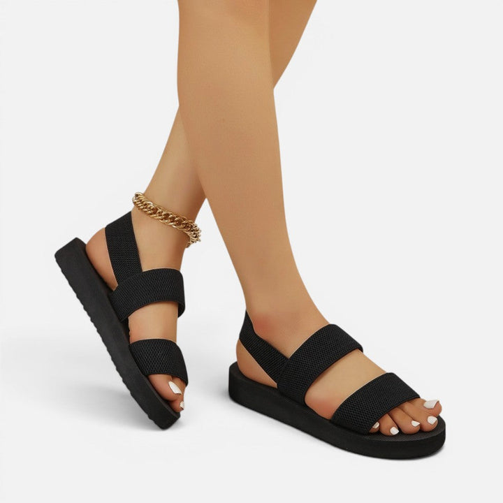 Platform Sandals Womens Double Strap Chunky Sole Lightweight - image 4