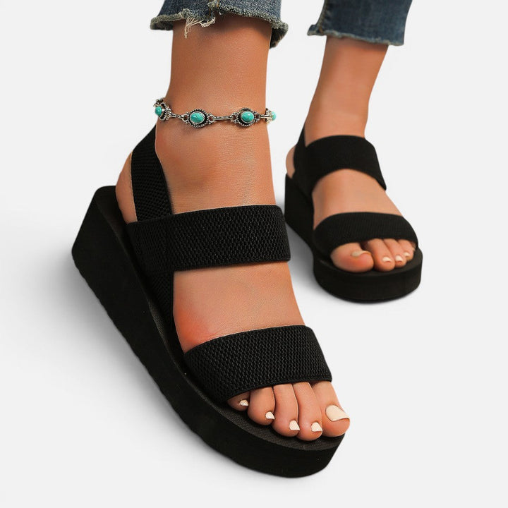 Platform Sandals Womens Double Strap Chunky Sole Lightweight - image 3