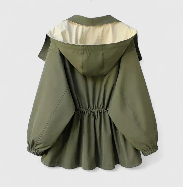 Water Resistant Jacket Womens Oversized Contrast Layered Collar - image 5