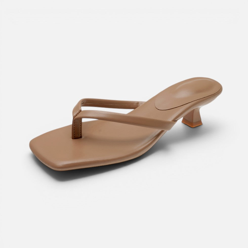 Sandals Womens Thong Strap Low Heel Open Toe Minimal - image 2