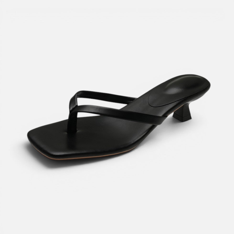 Sandals Womens Thong Strap Low Heel Open Toe Minimal - image 5